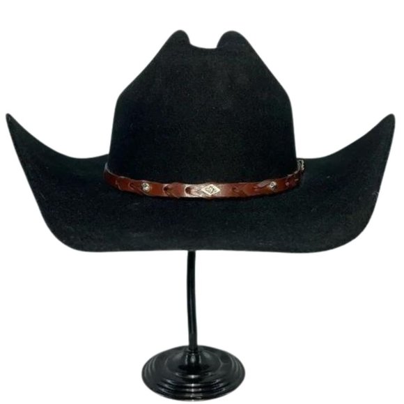 Justin Boots Accessories Justin Black Lonestar 2x Wool Mens Cowboy